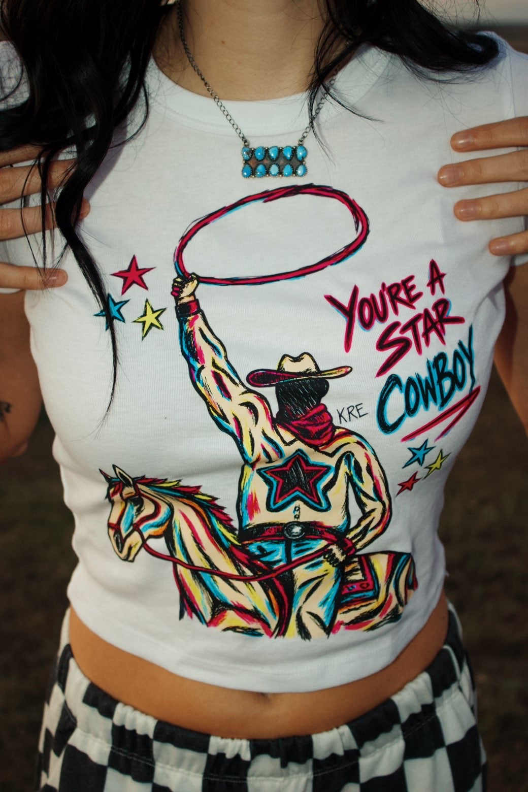 Star cowboy baby tee