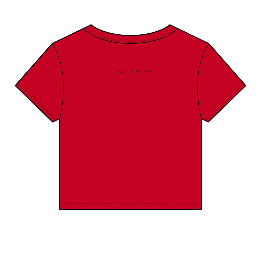 Raised wild,dressed western baby tee