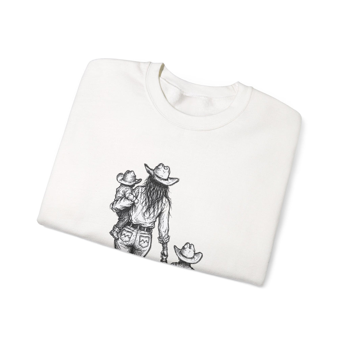 Mama and her cowboys Unisex Heavy Blend™ Crewneck Sweatshirt