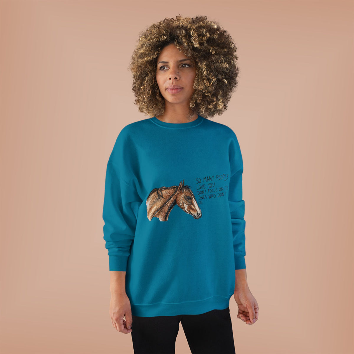 You are loved crewneck with color