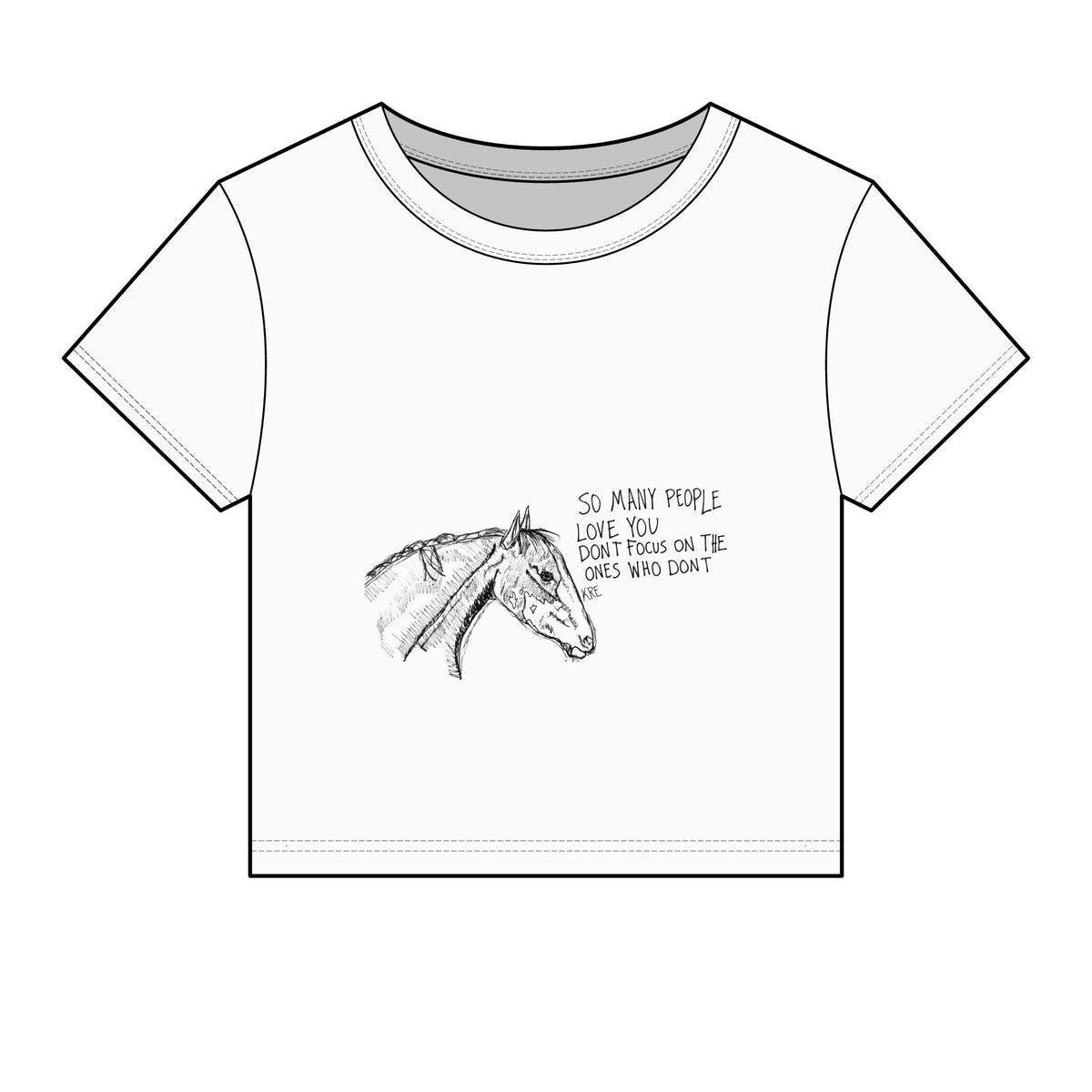 You are loved baby tee without color