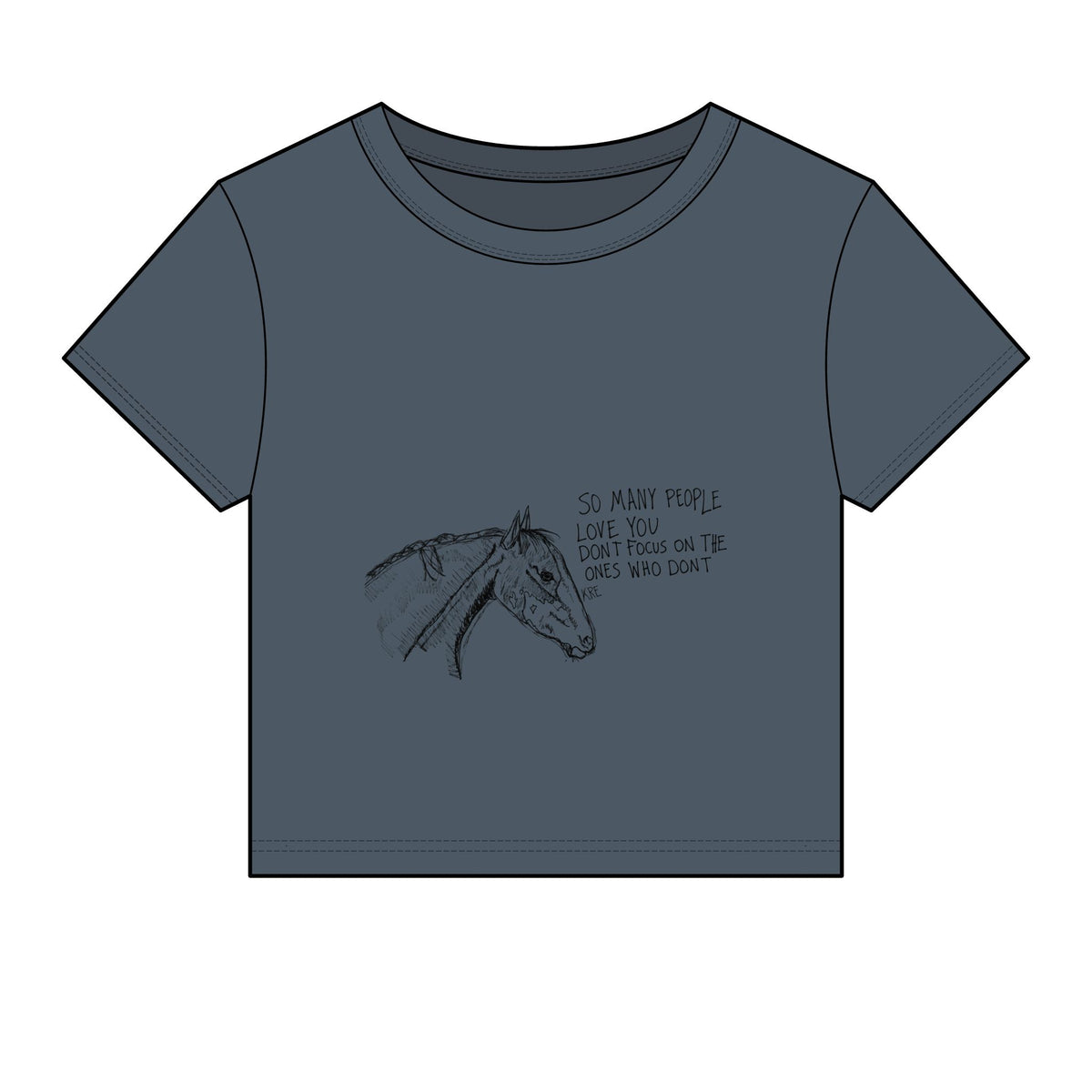 You are loved baby tee without color