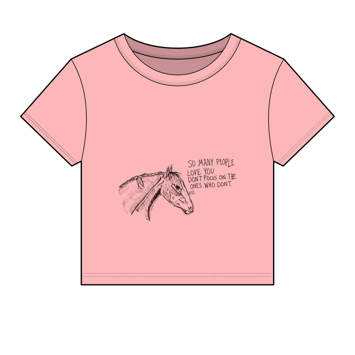 You are loved baby tee without color