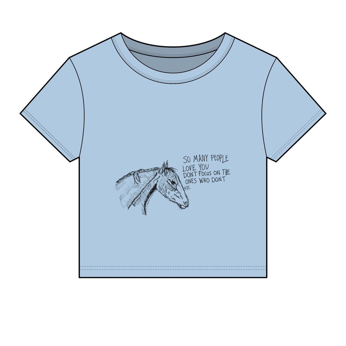 You are loved baby tee without color