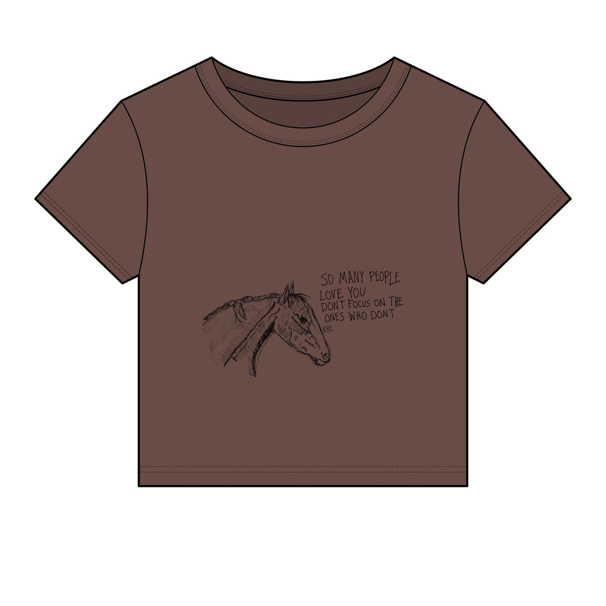 You are loved baby tee without color