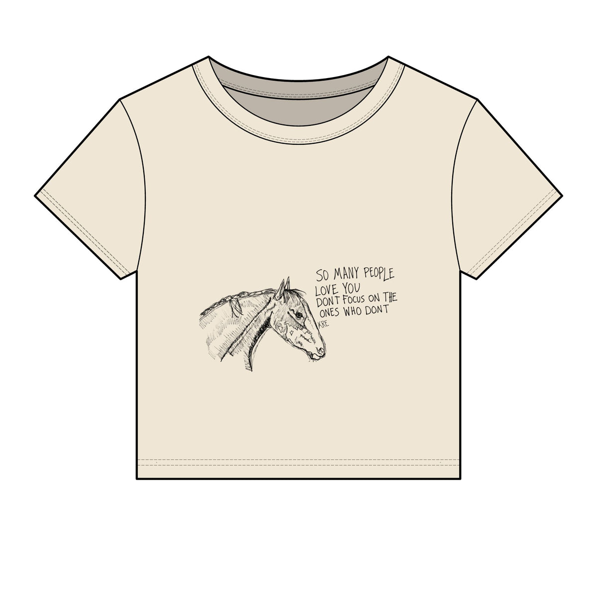 You are loved baby tee without color