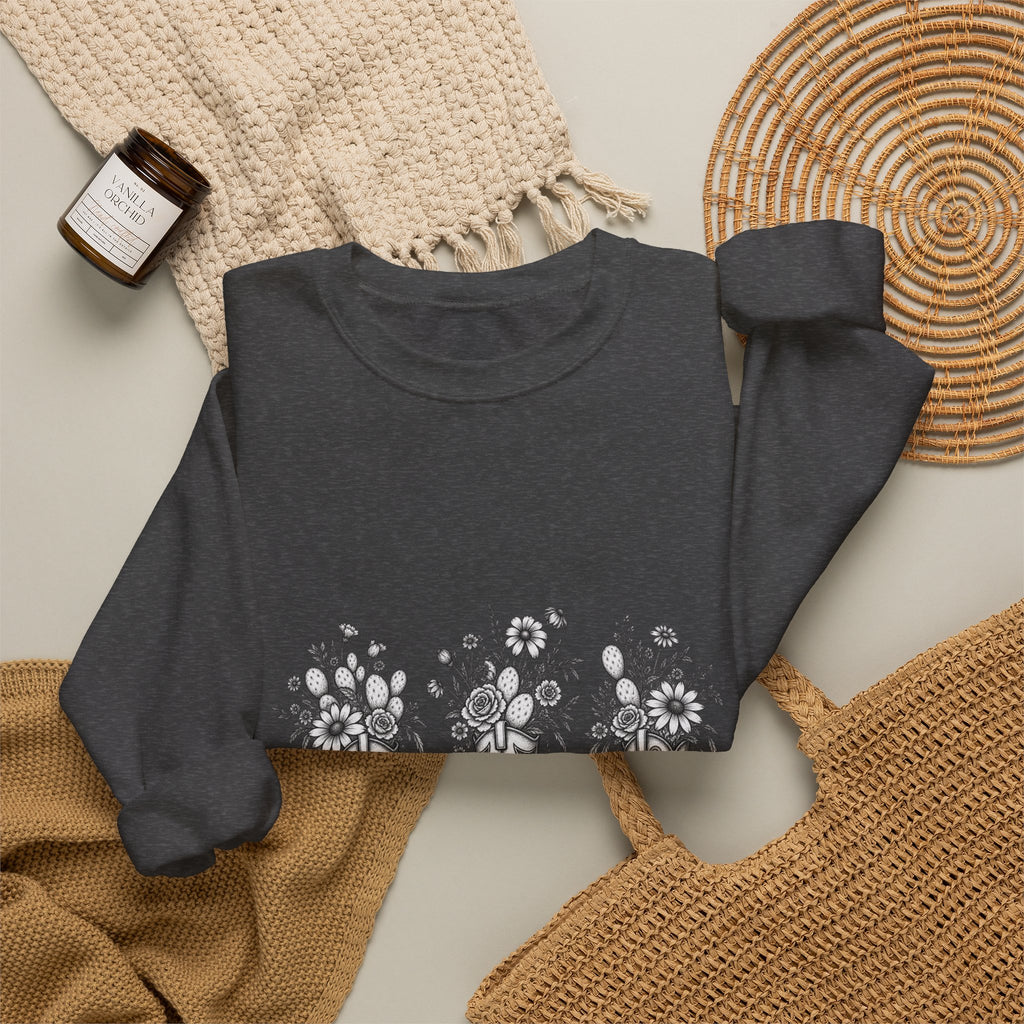 Wild boots & wild flowers Crewneck Sweatshirt