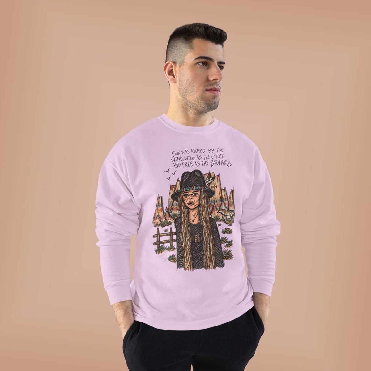 She was as free as the badlands crewneck