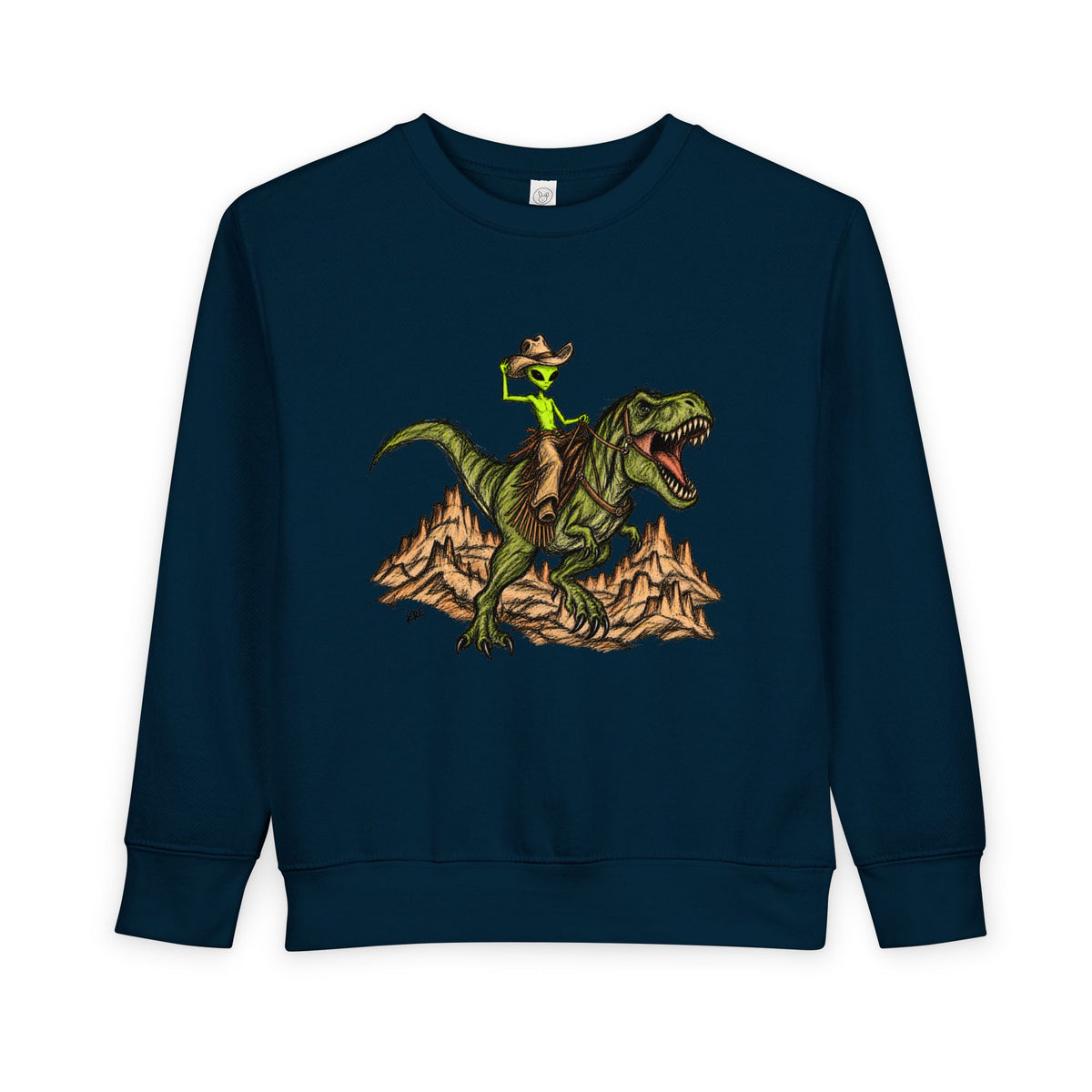 Alien outlaw toddler crewneck