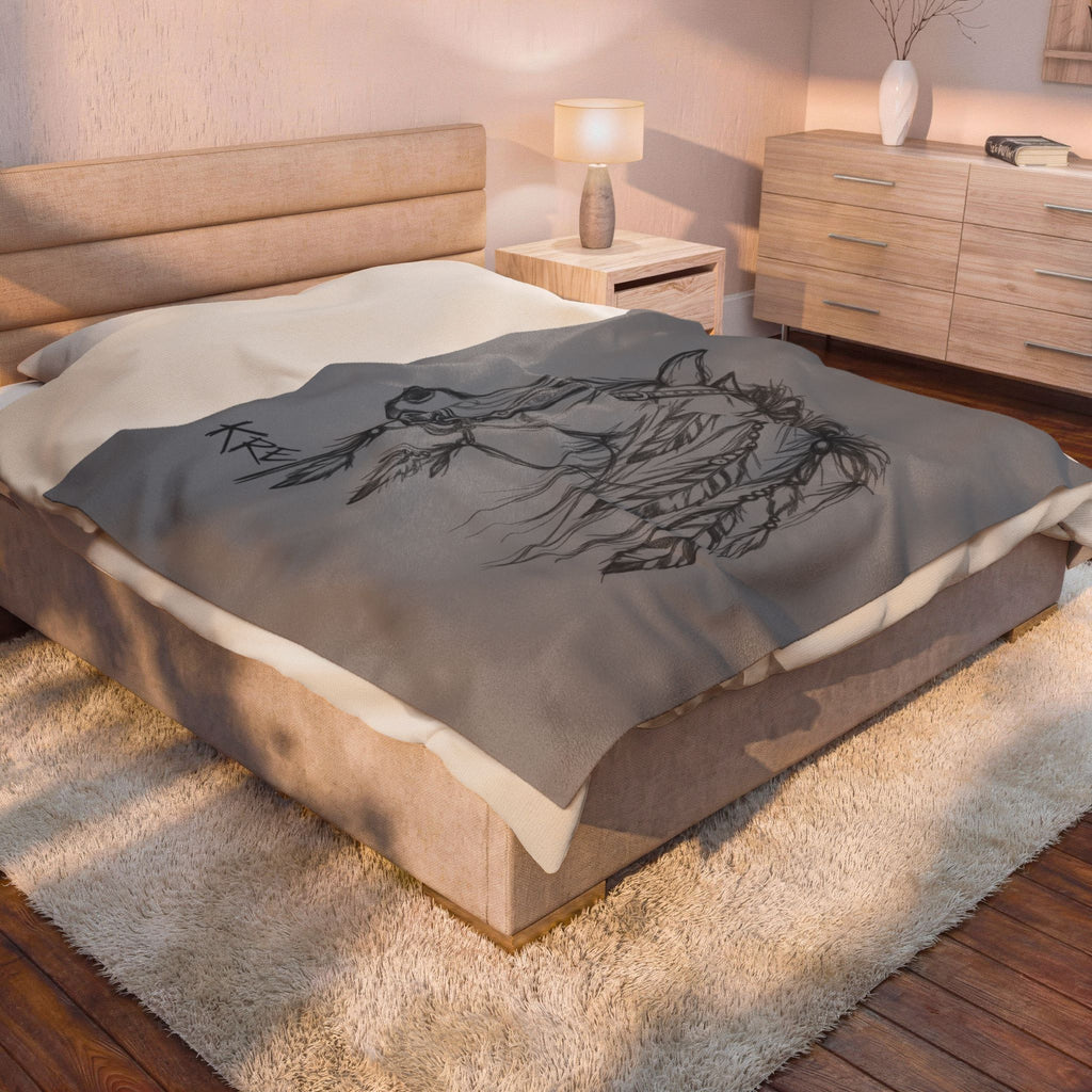 Horses mane plush blanket