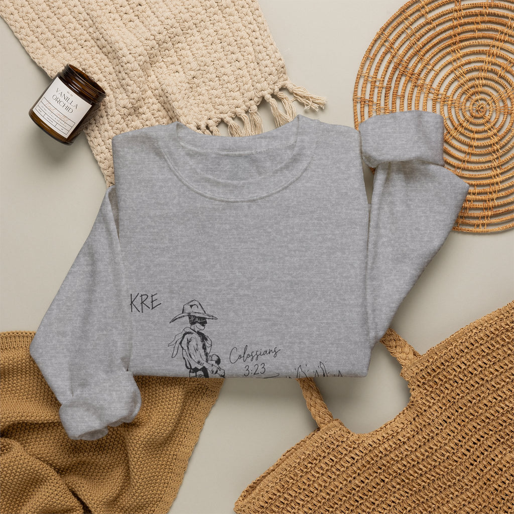 Cowboy bible verse Unisex Heavy Blend™ Crewneck Sweatshirt