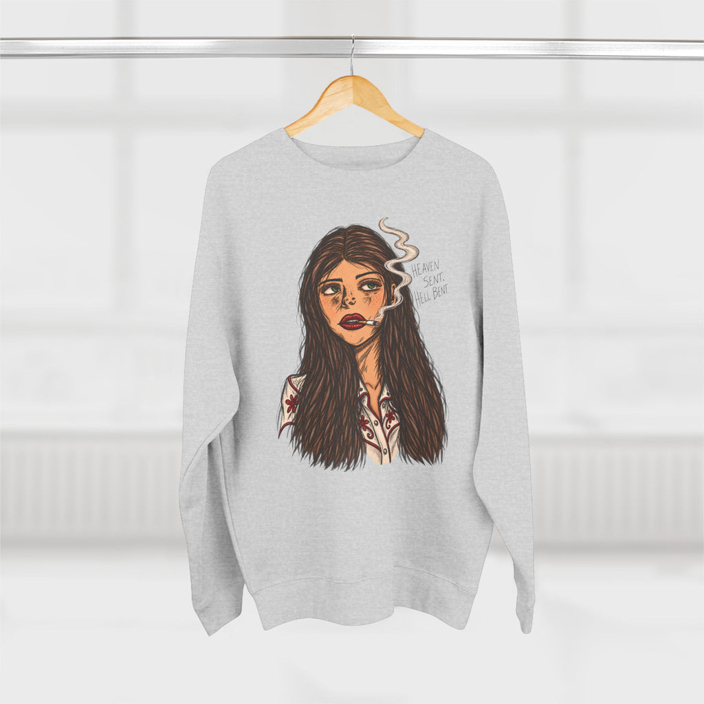 Heaven sent. Hell bound. Crewneck