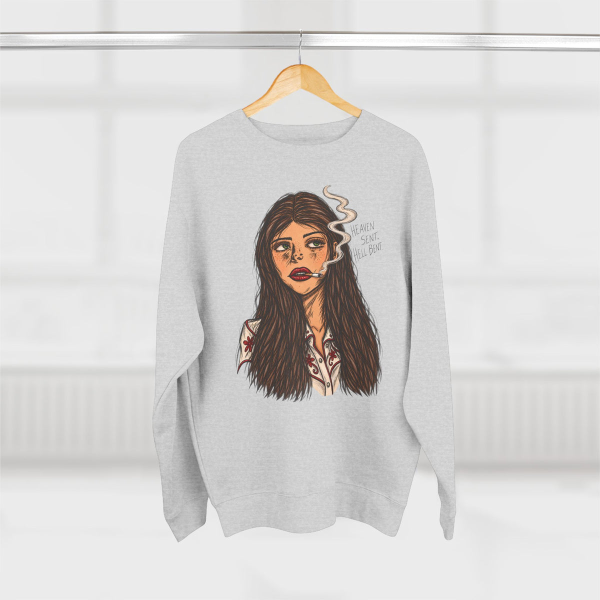Heaven sent. Hell bound. Crewneck
