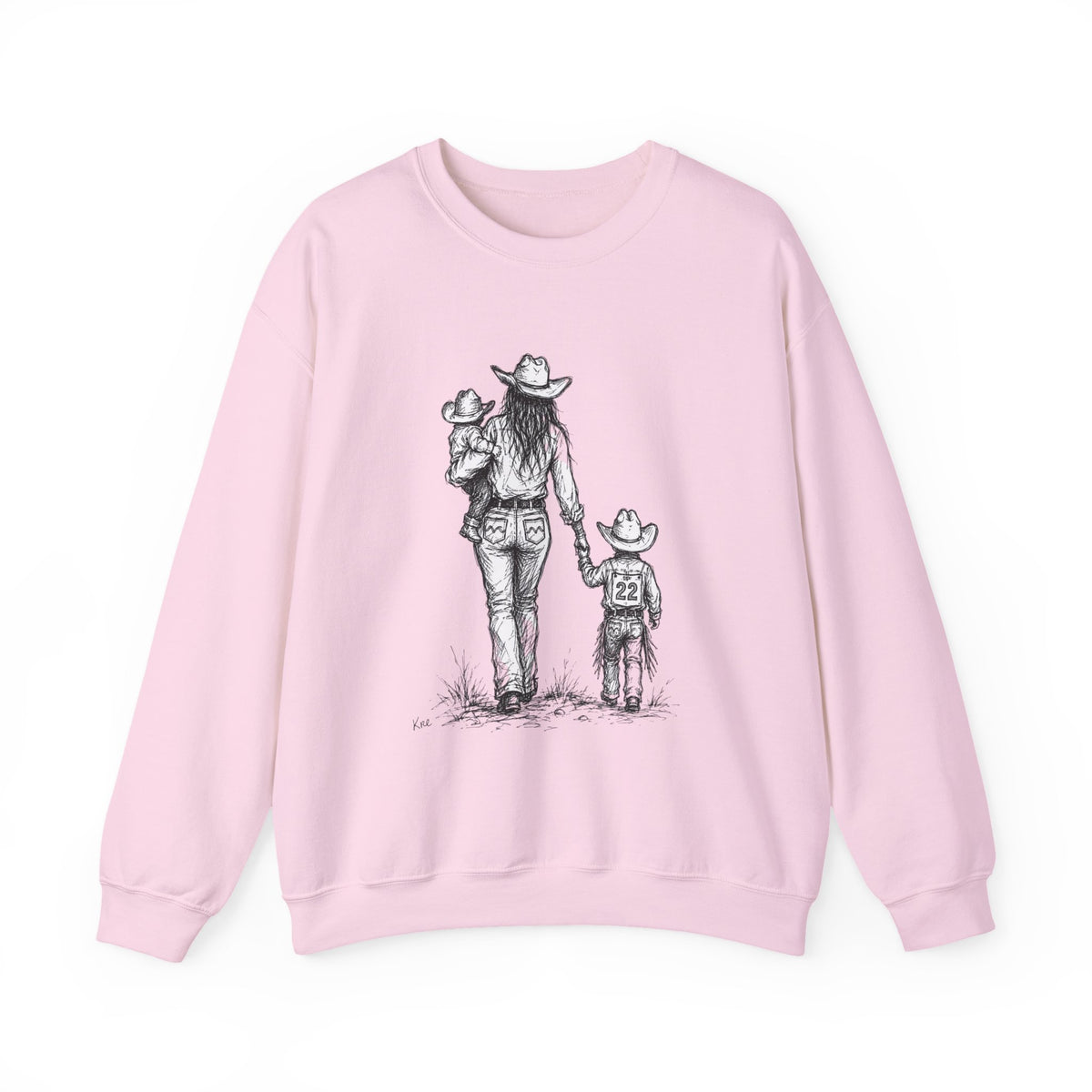 Mama and her cowboys Unisex Heavy Blend™ Crewneck Sweatshirt