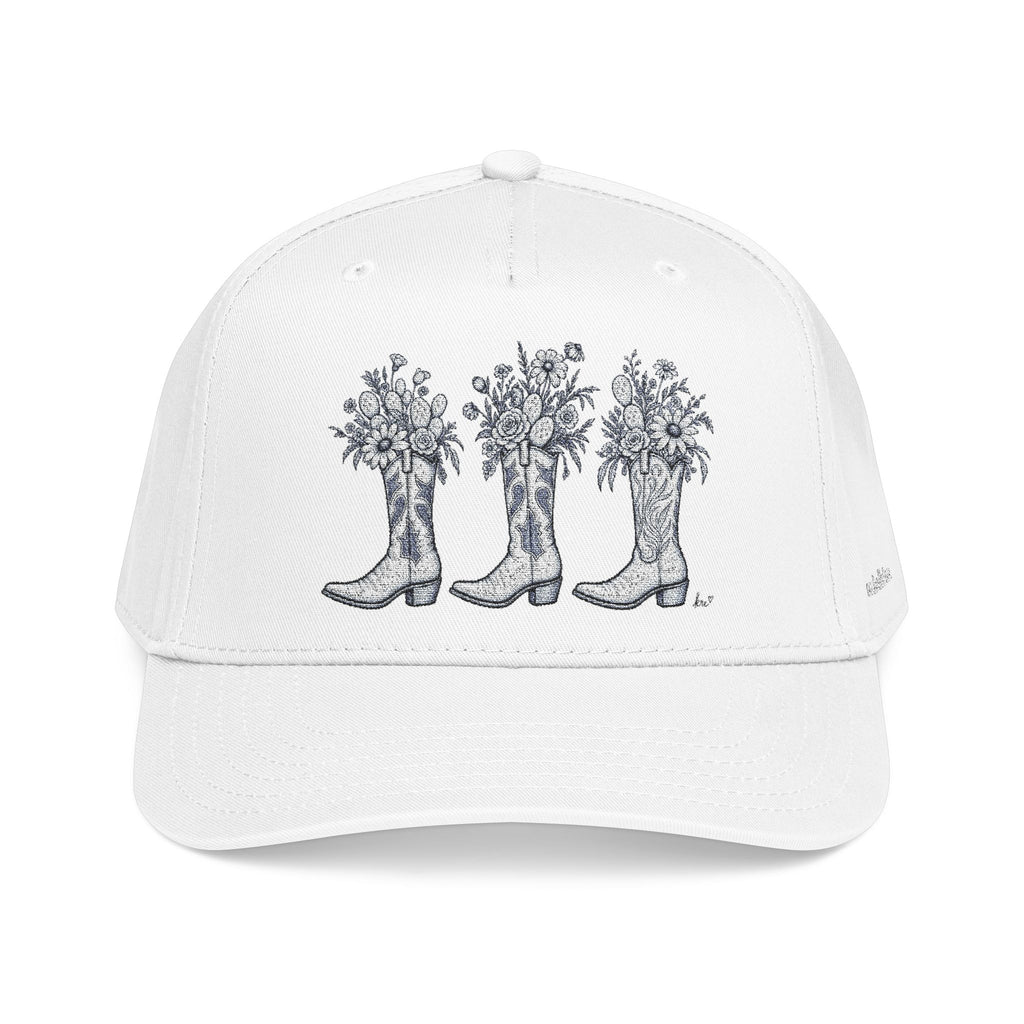 Wild boots and wild flowers Baseball Cap embroidered