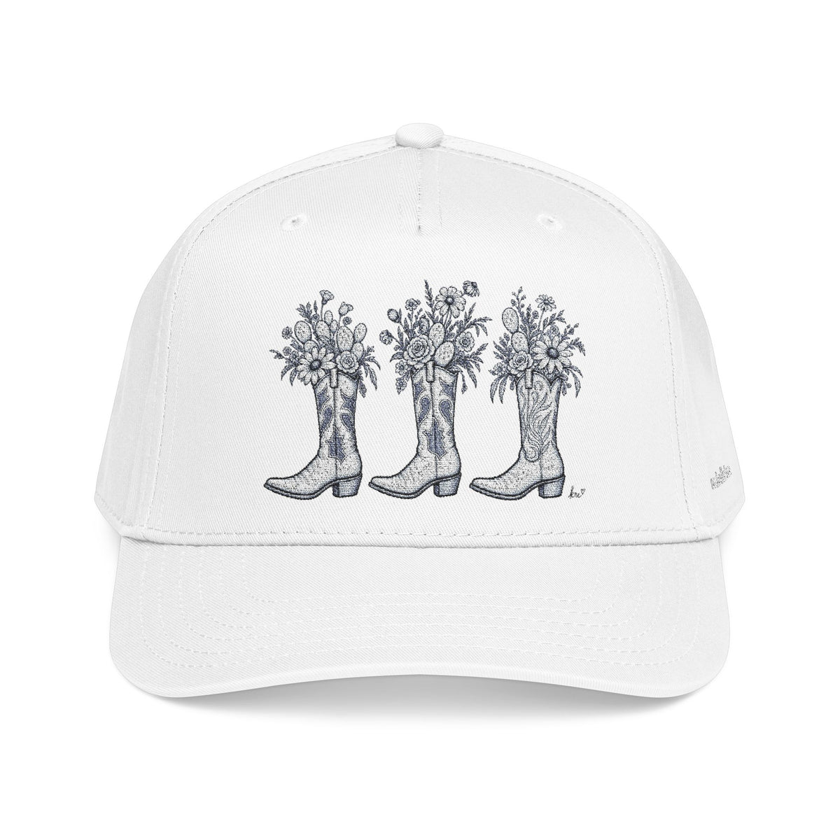Wild boots and wild flowers Baseball Cap embroidered
