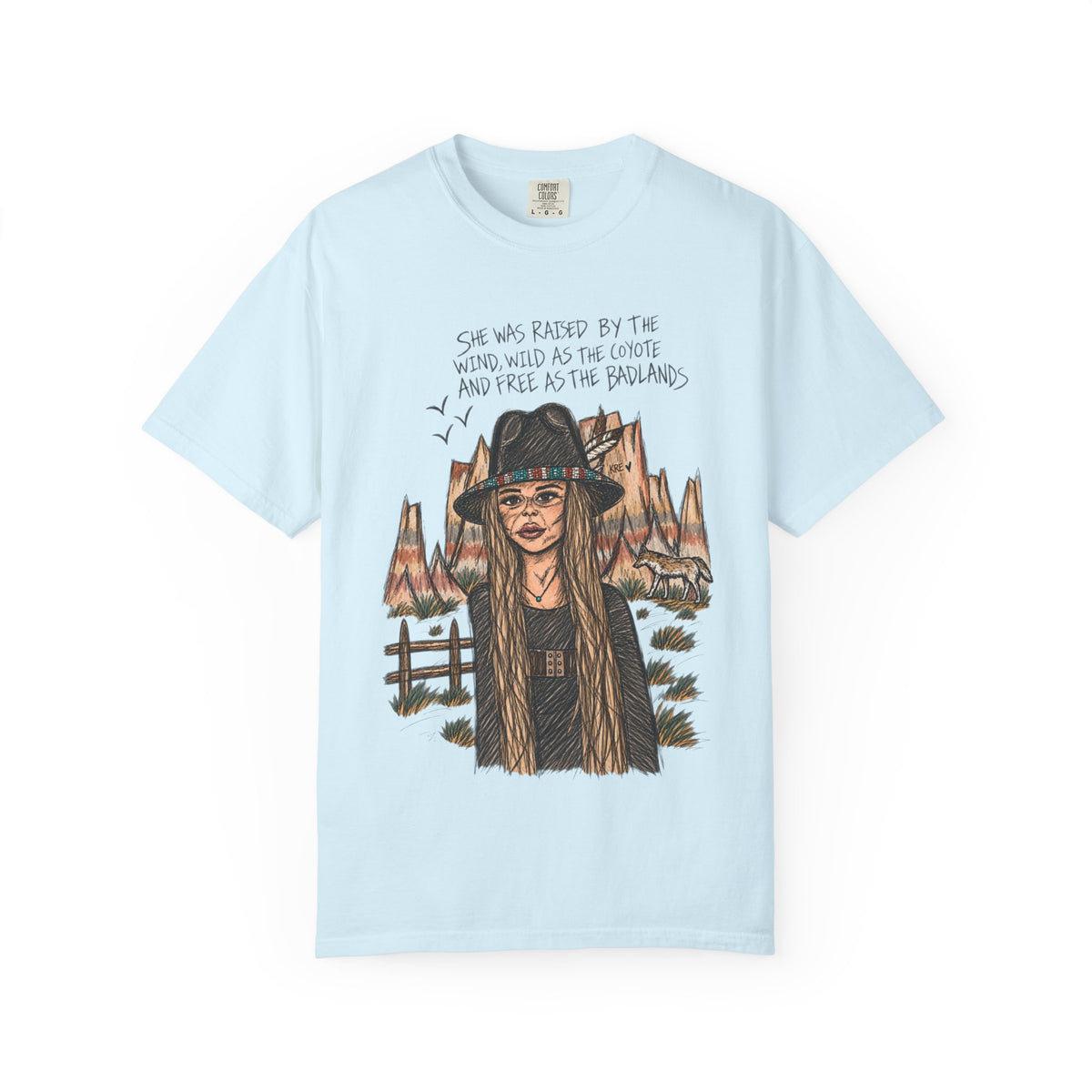 She was as free as the badlands T-shirt