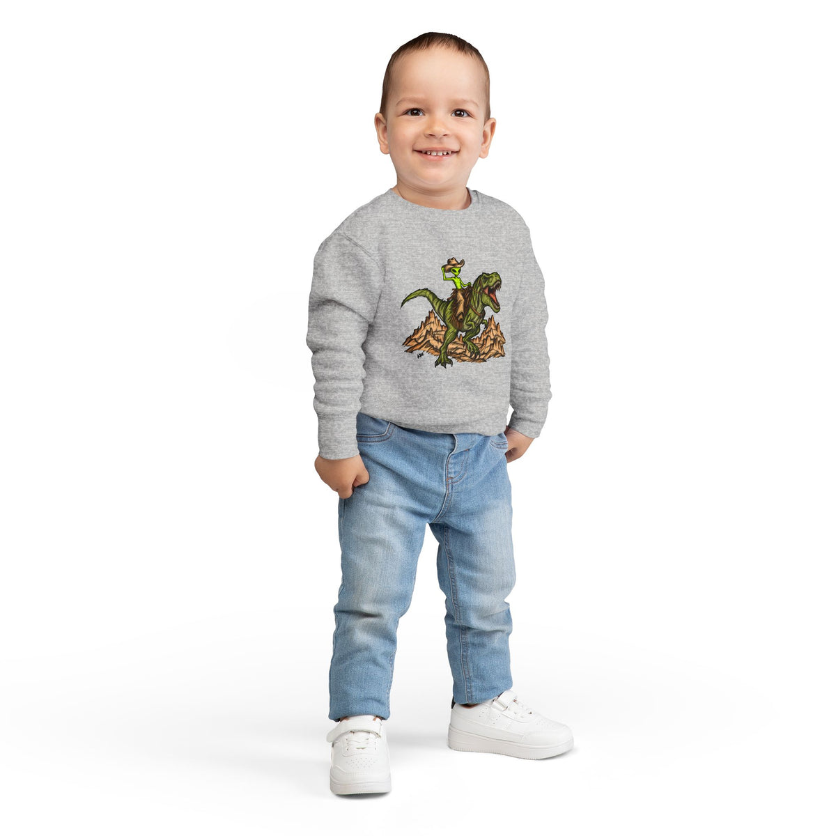 Alien outlaw toddler crewneck