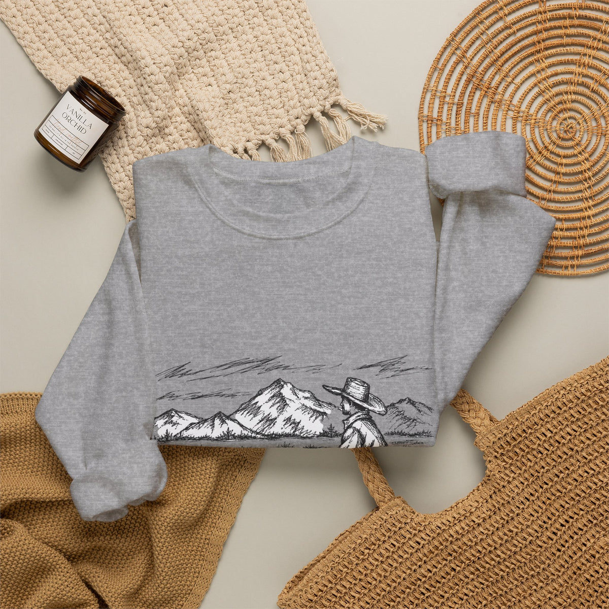 Western solitude crewneck
