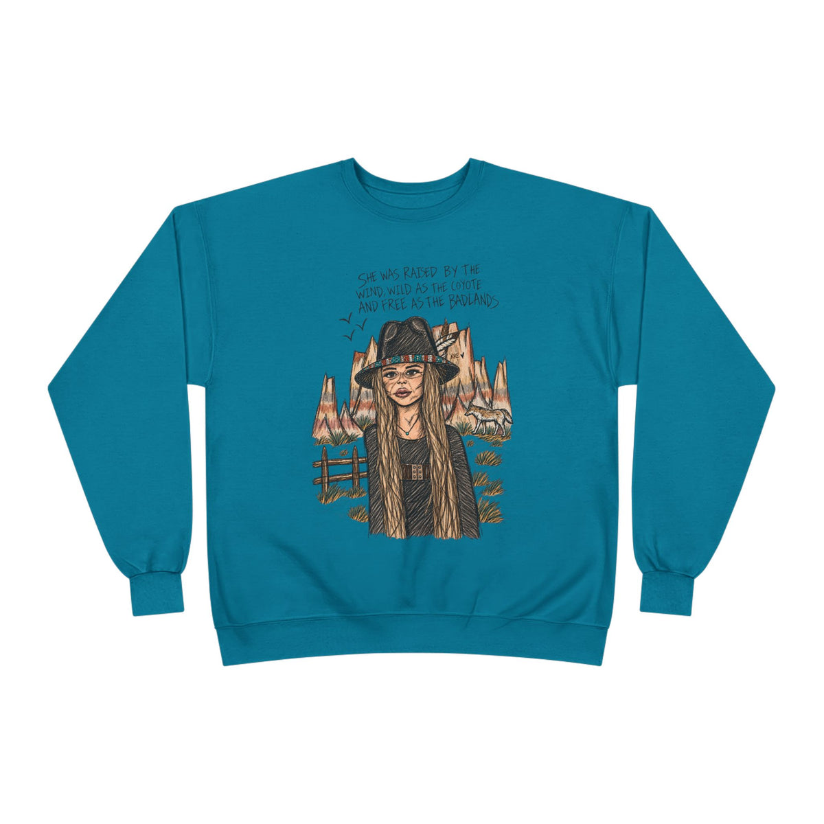 She was as free as the badlands crewneck