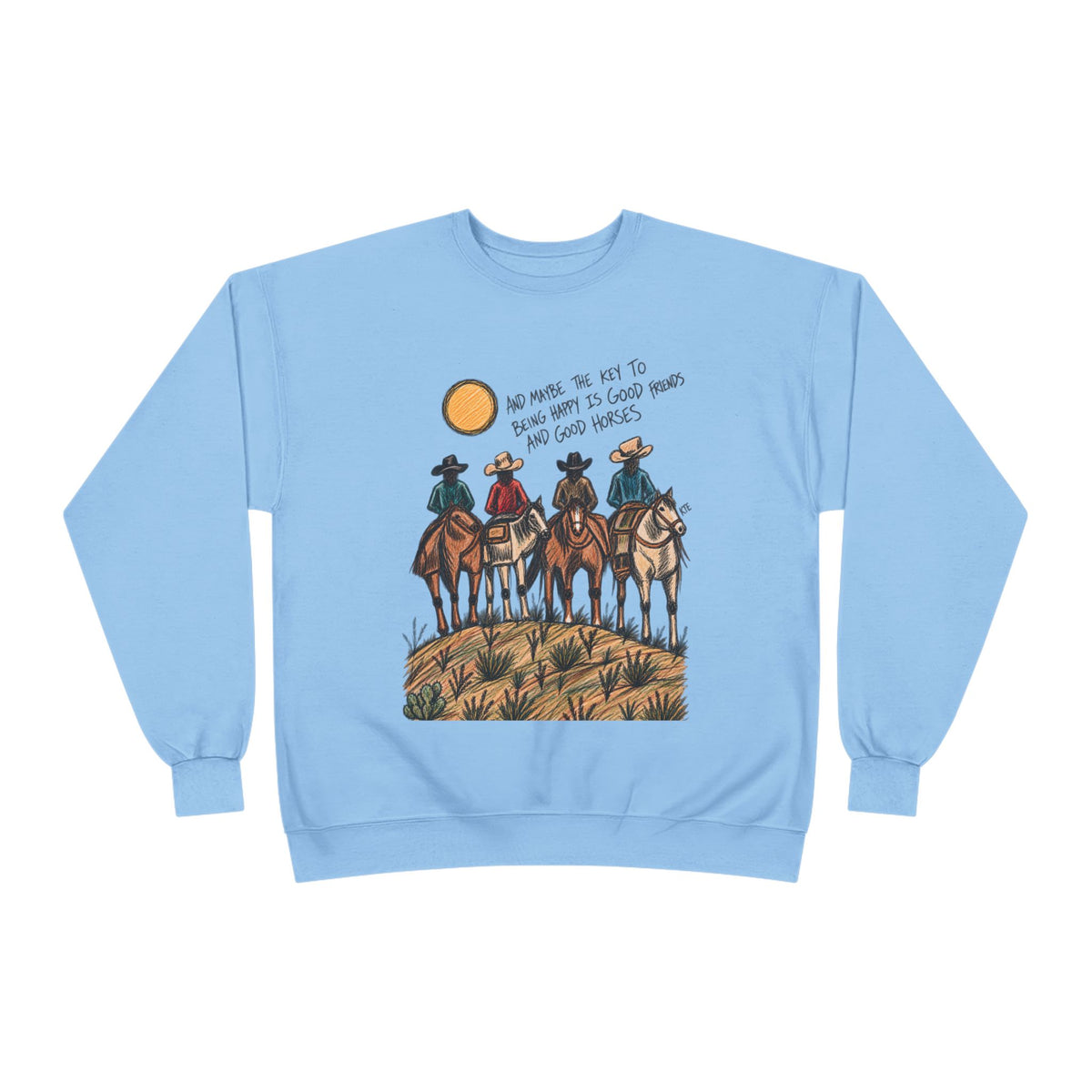 Good friends and good horses crewneck