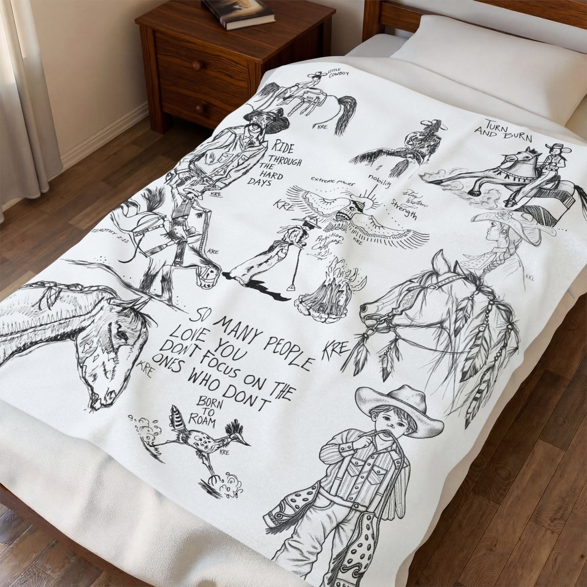 The sketch book -Velveteen Plush Blanket