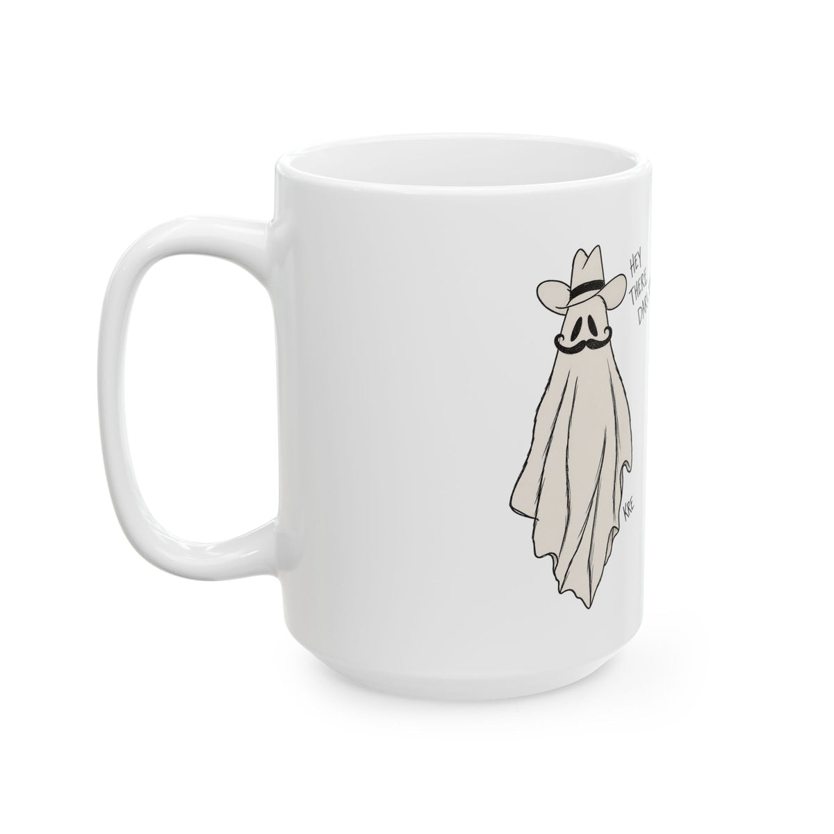 Ghosting cowboy ceramic mug