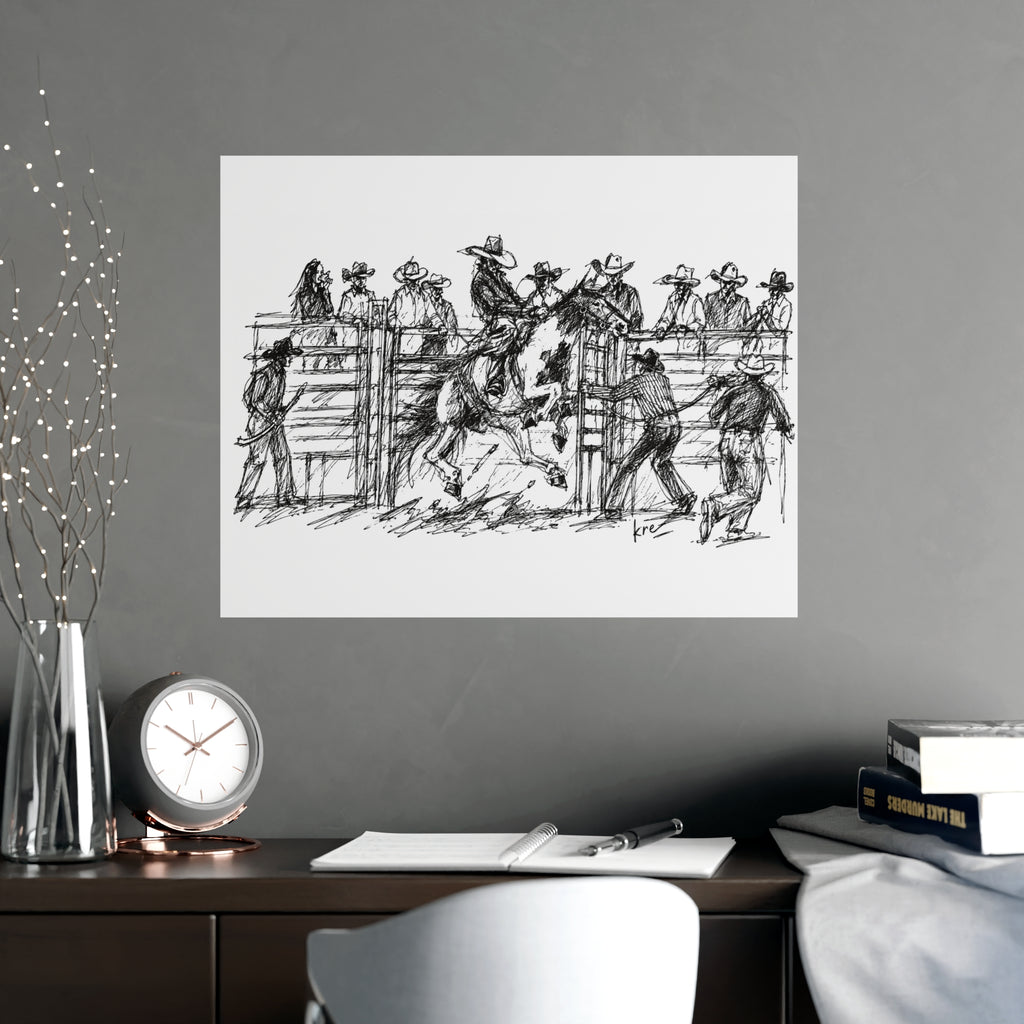 Bronc rider poster