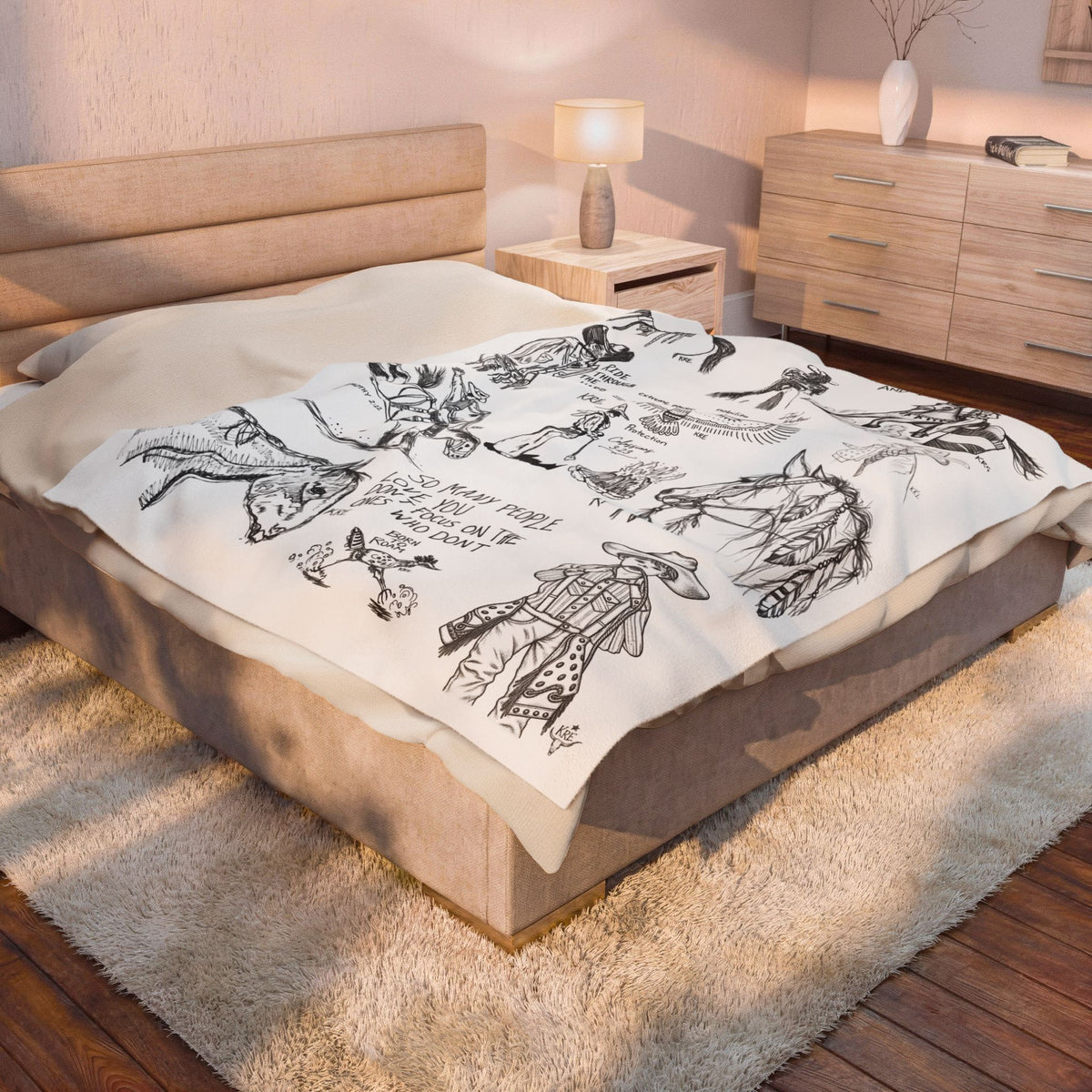 The sketch book -Velveteen Plush Blanket