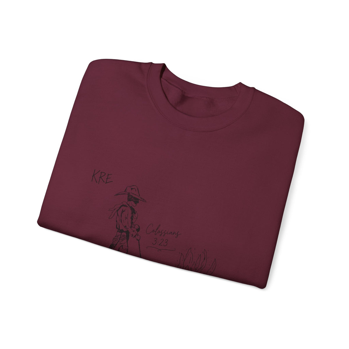 Cowboy bible verse Unisex Heavy Blend™ Crewneck Sweatshirt