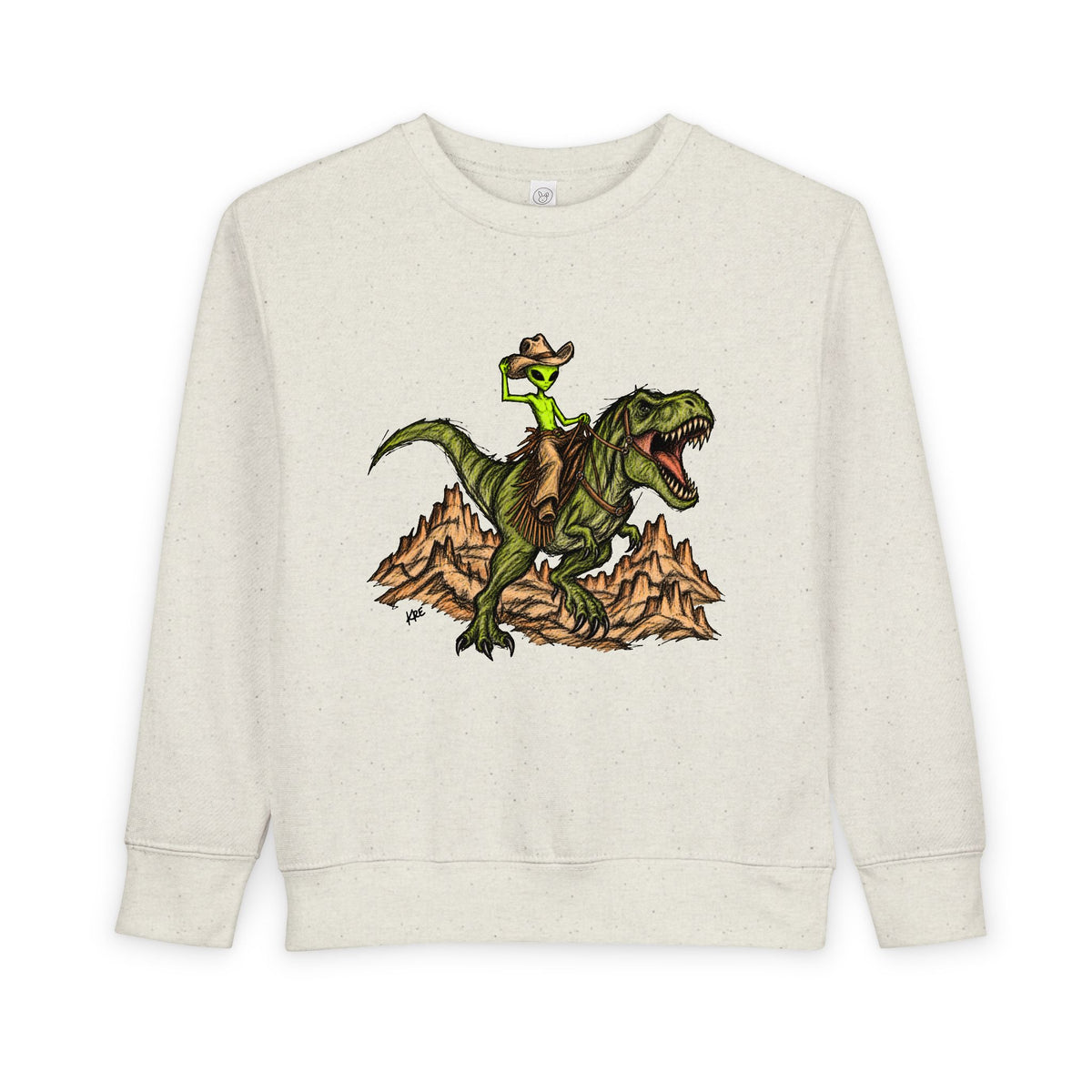 Alien outlaw toddler crewneck