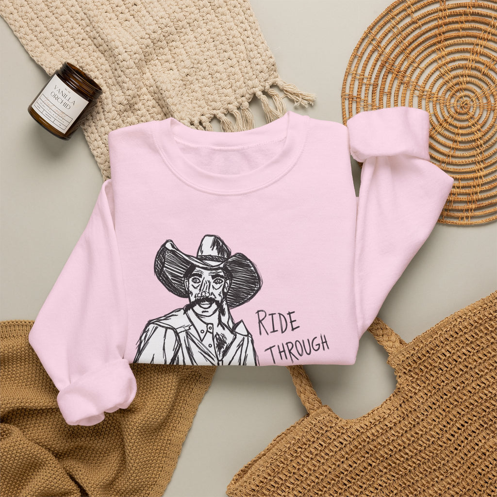 Ride through the hard days suicide prevention crewneck