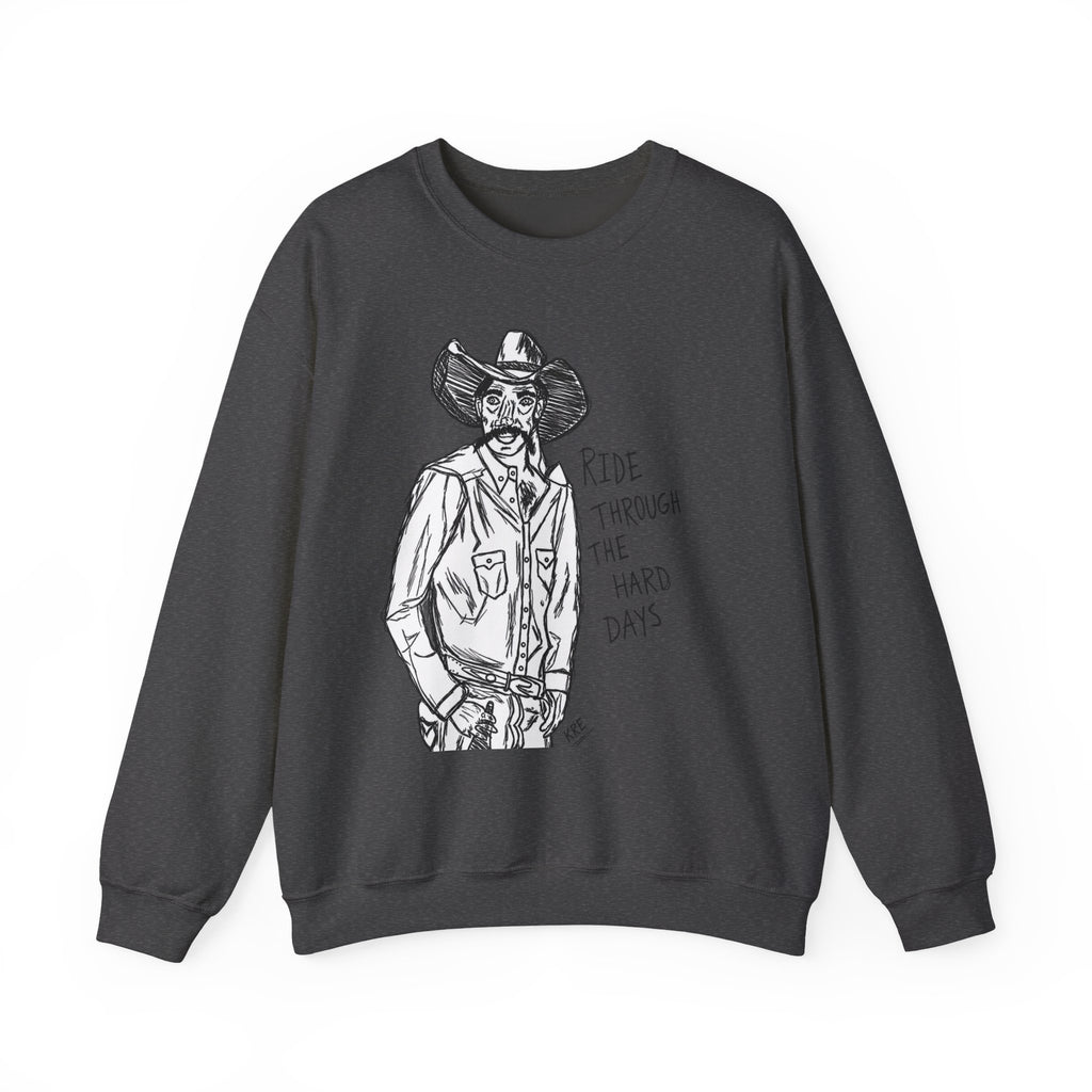 Ride through the hard days suicide prevention crewneck