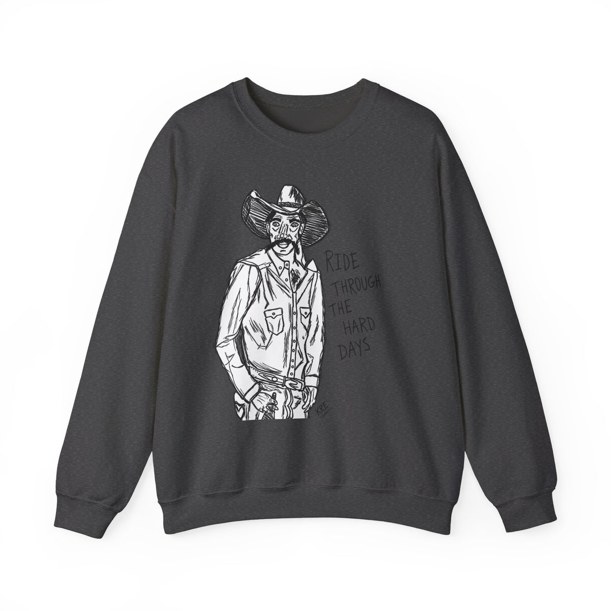 Ride through the hard days suicide prevention crewneck