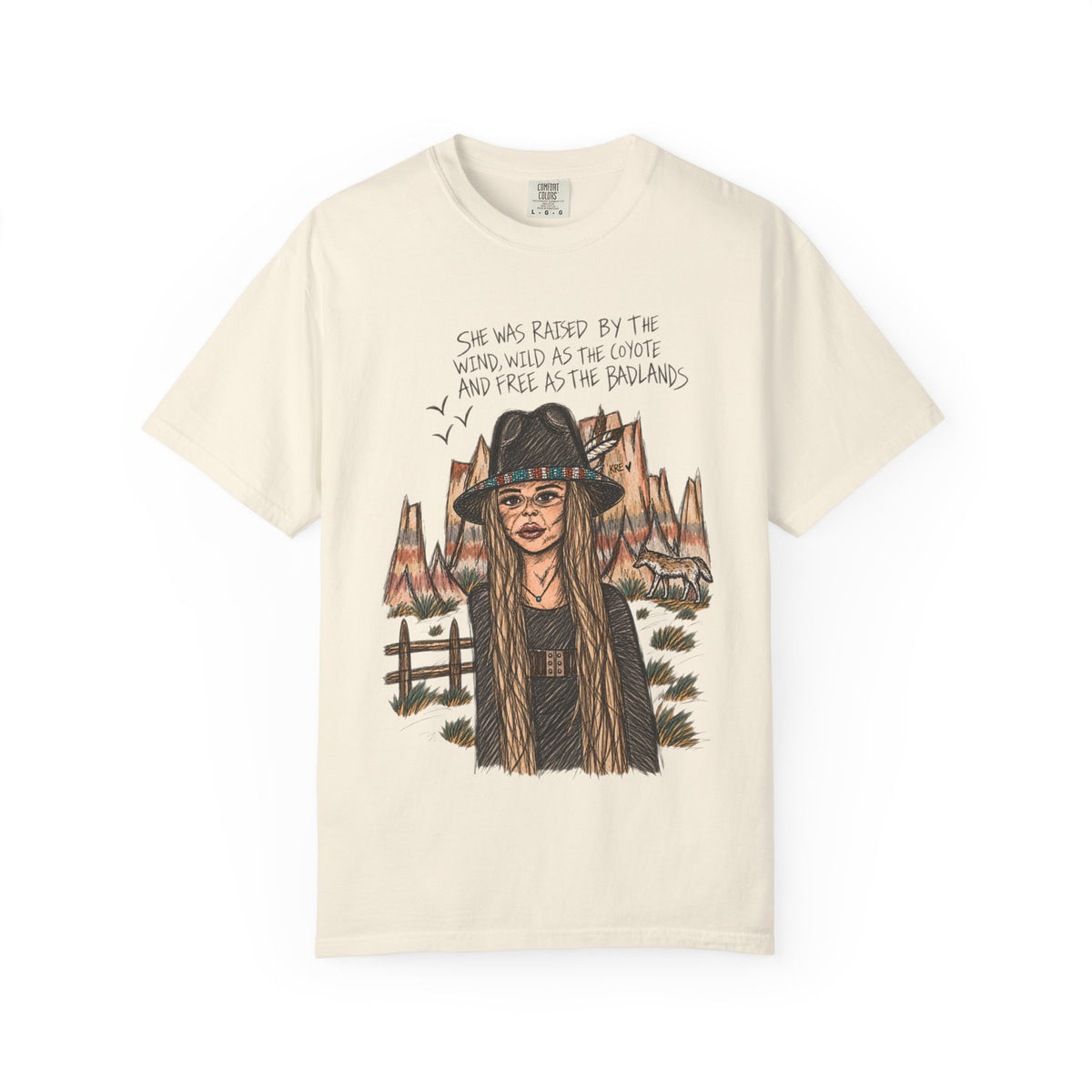 She was as free as the badlands T-shirt