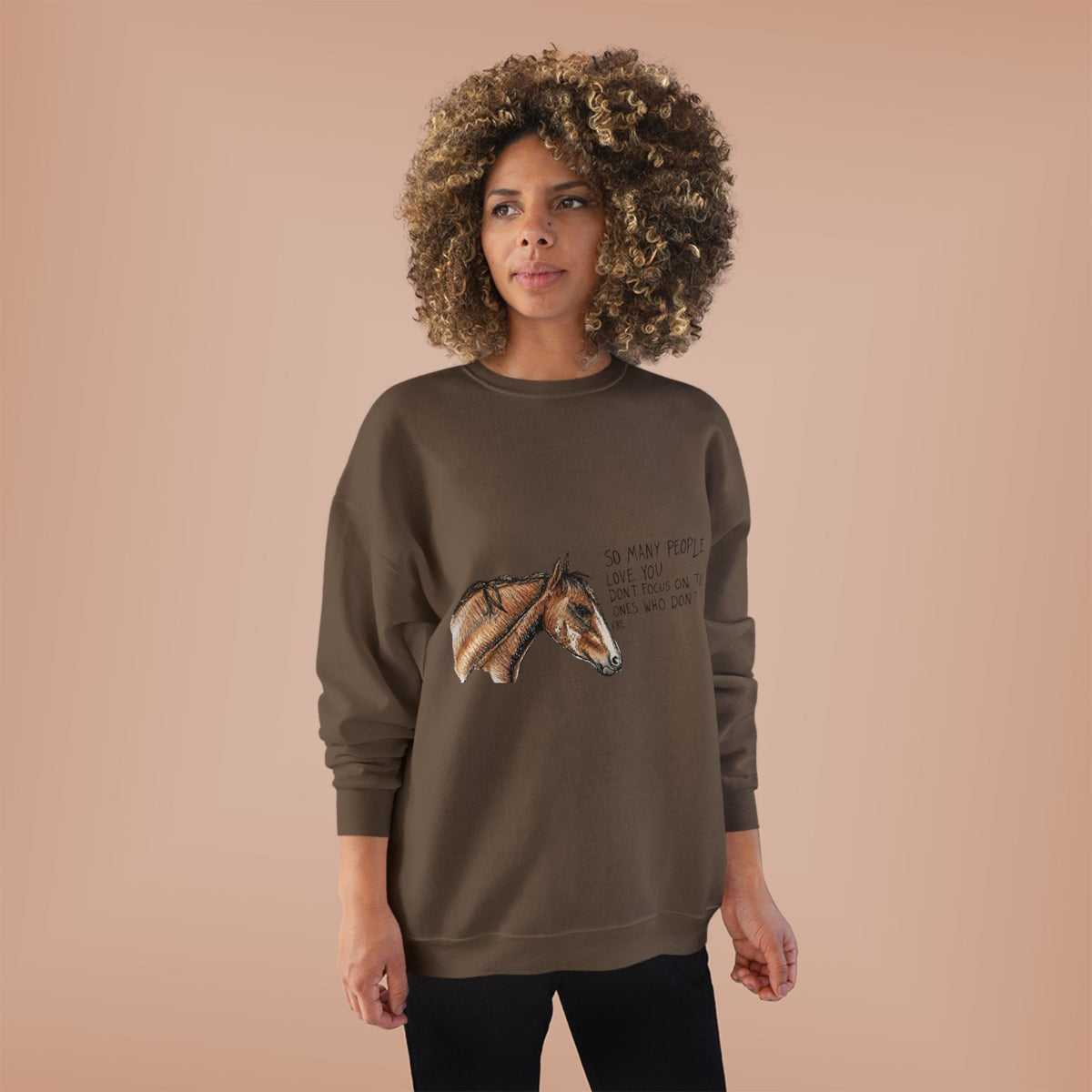 You are loved crewneck with color