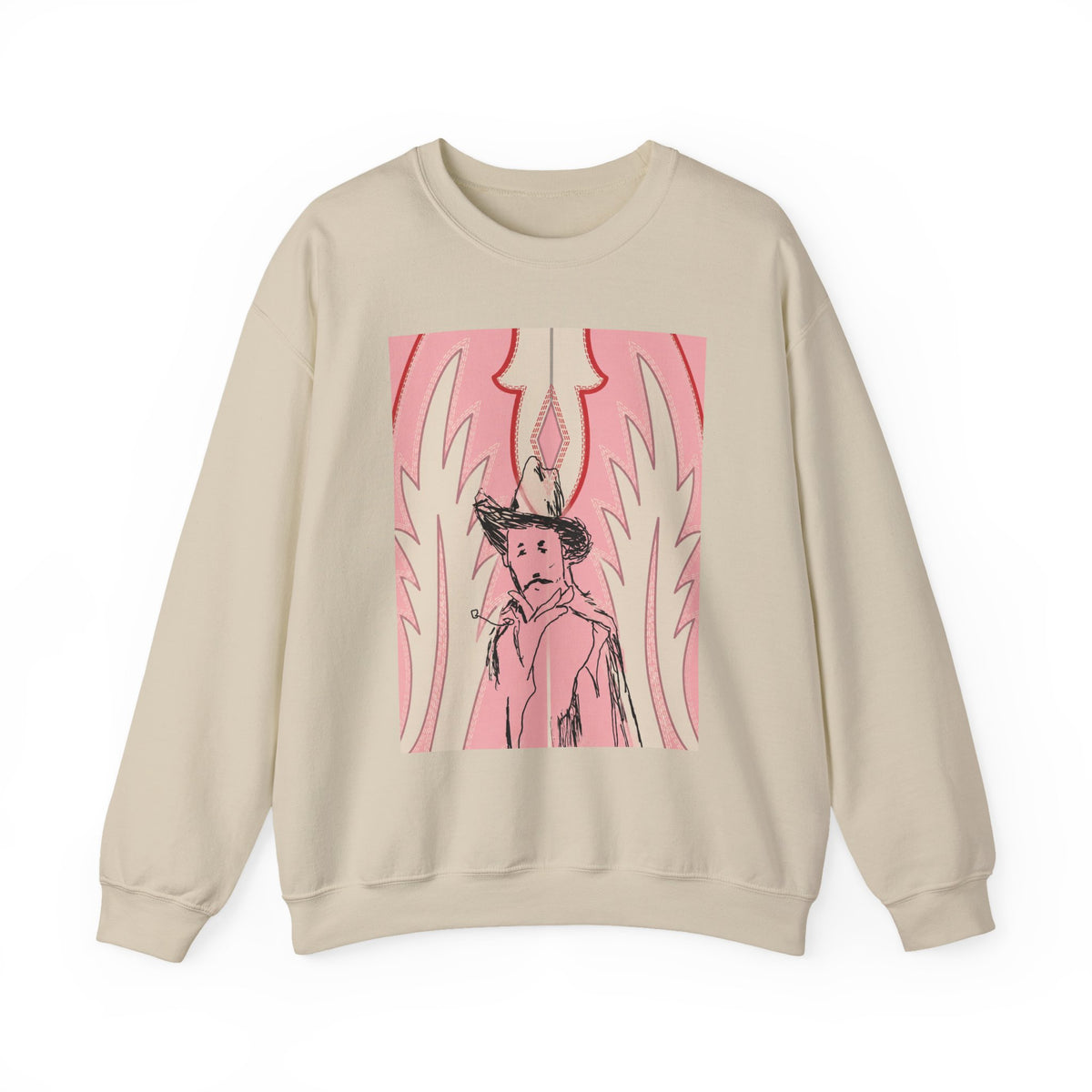 Distorted cowboy Unisex Heavy Blend™ Crewneck Sweatshirt