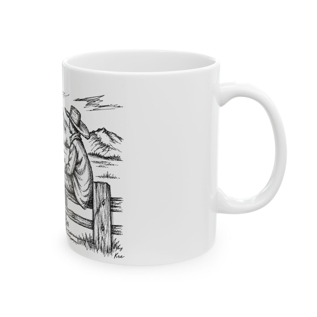 Western solitude ceramic mug