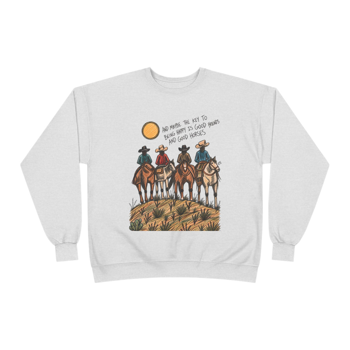 Good friends and good horses crewneck