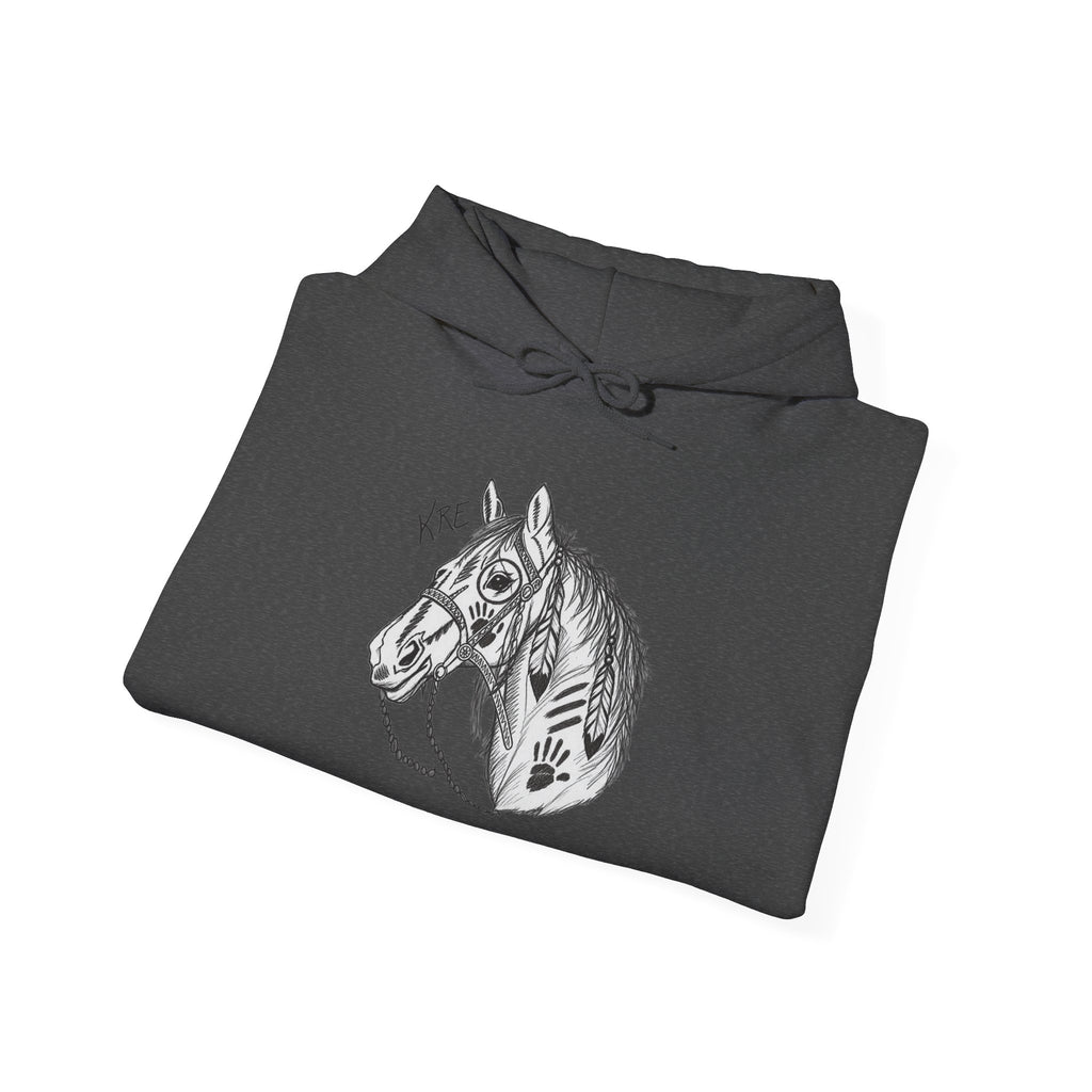 Hand drawn war pony Unisex Heavy Blend™ Hooded Sweatshirt