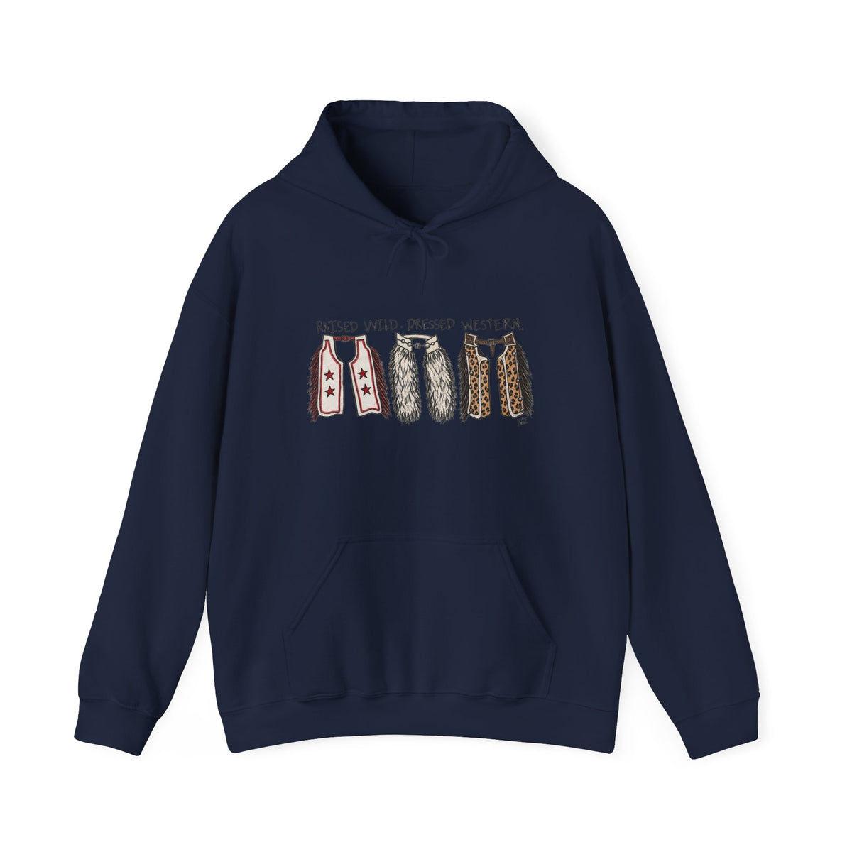 Raised wild dressed western Hooded Sweatshirt