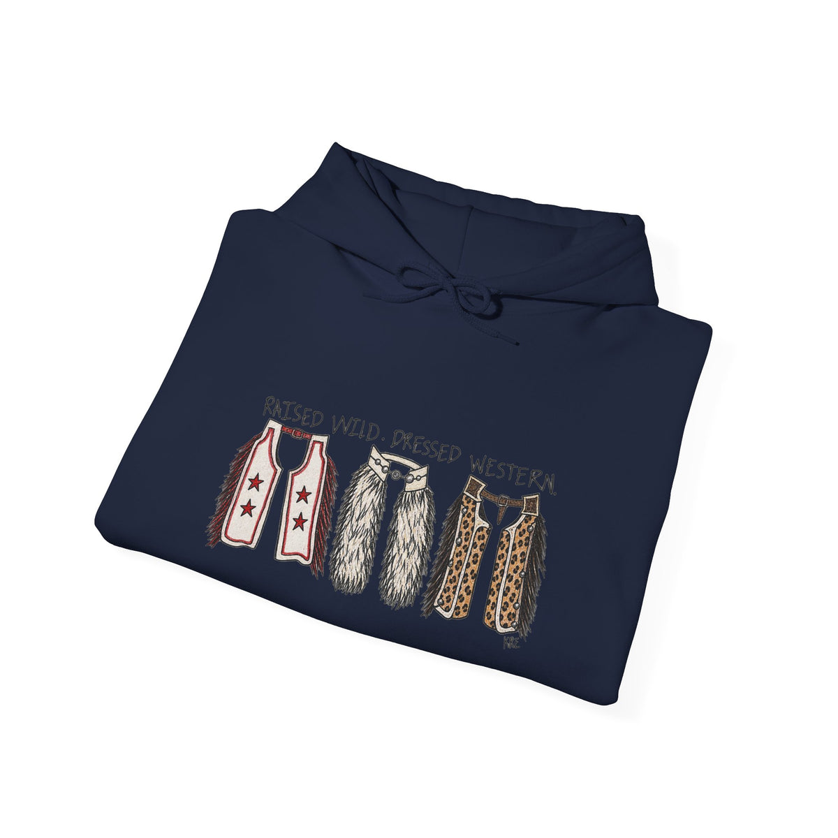 Raised wild dressed western Hooded Sweatshirt