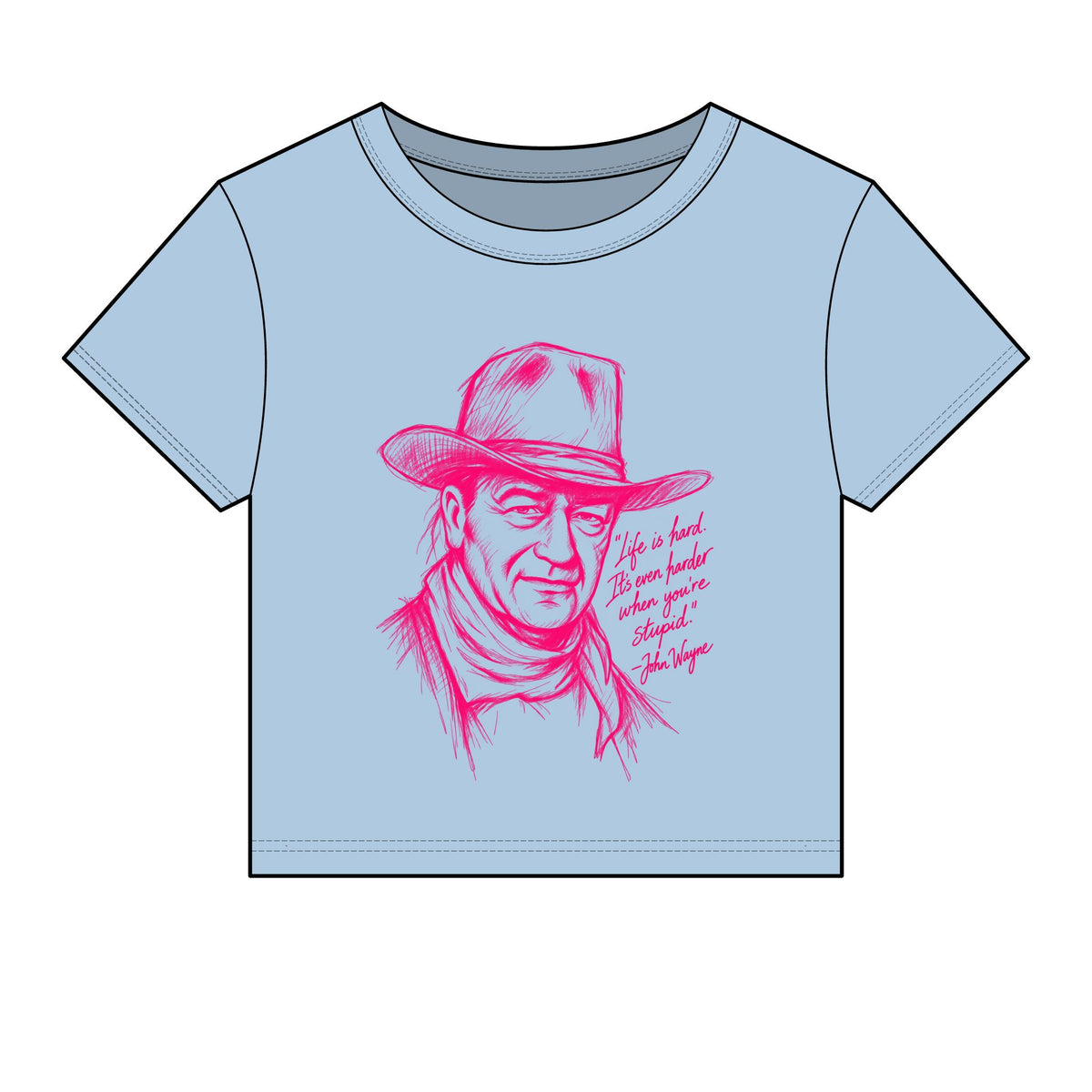 John Wayne micro rib baby tee