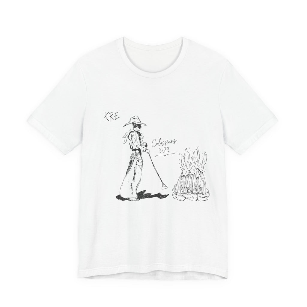 Cowboy bible verse Unisex Jersey Short Sleeve Tee