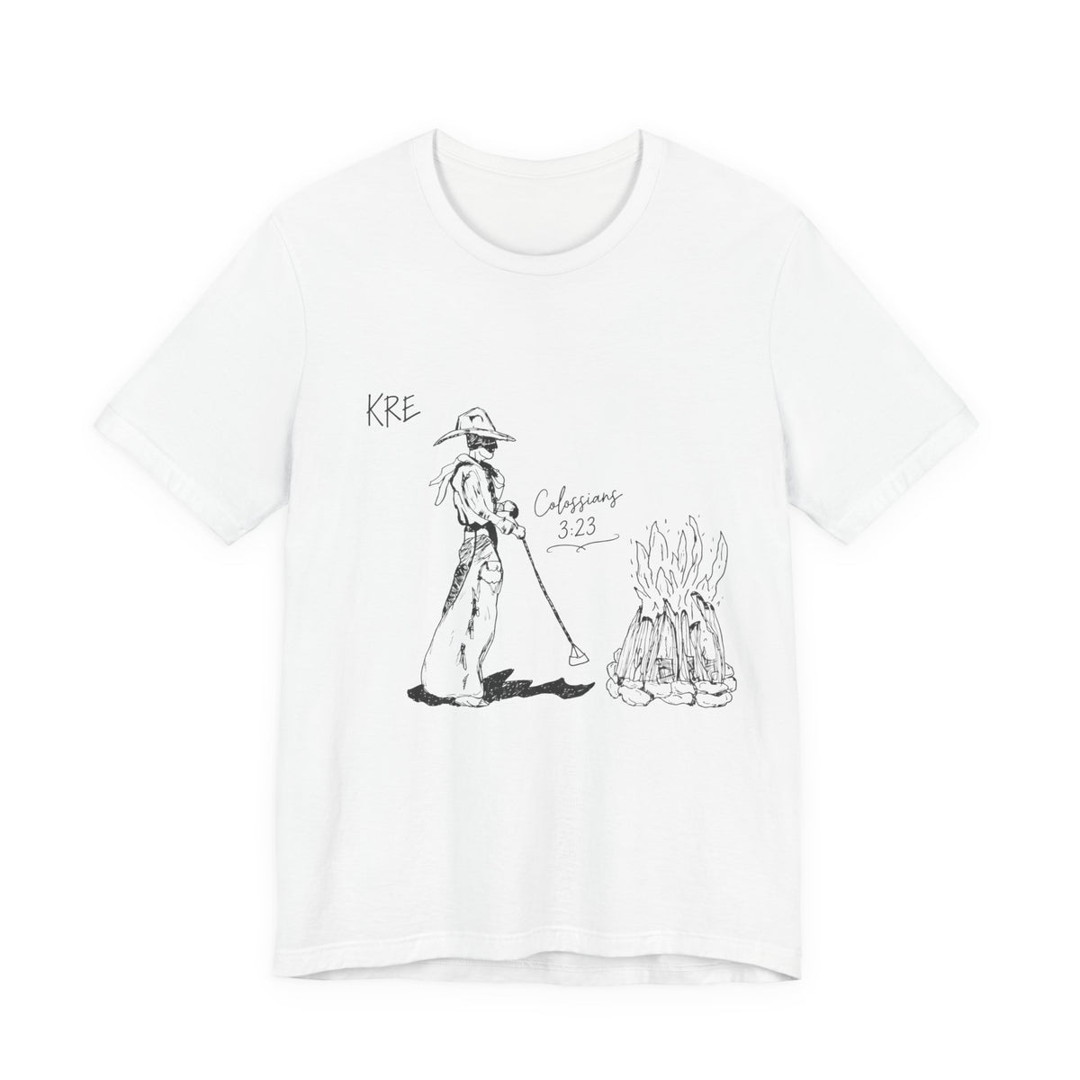 Cowboy bible verse Unisex Jersey Short Sleeve Tee