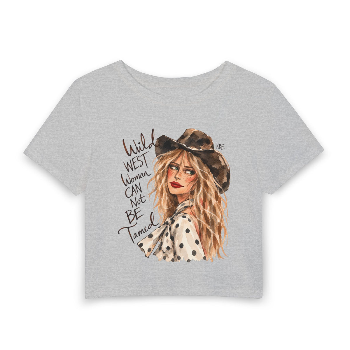 Wild West woman can not be tamed crop top