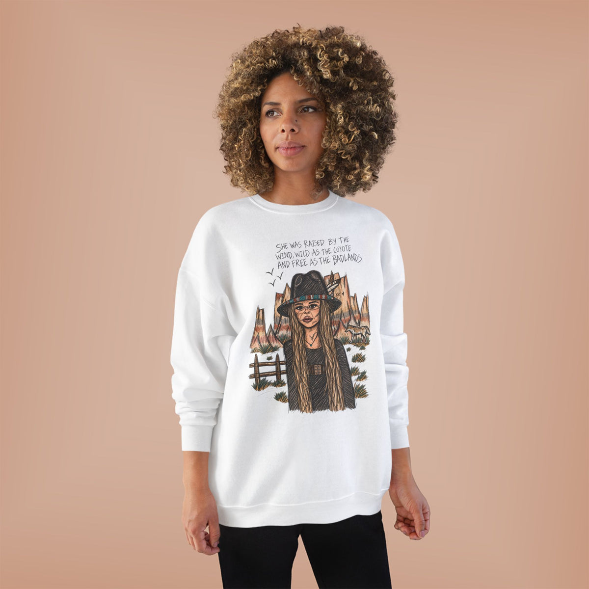 She was as free as the badlands crewneck