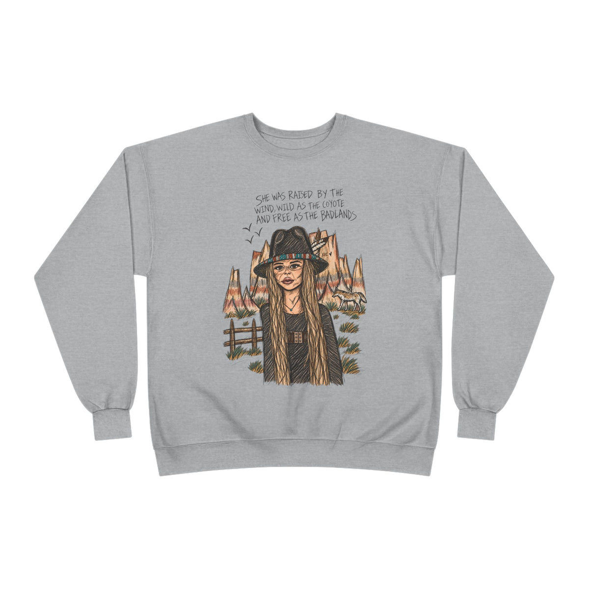 She was as free as the badlands crewneck