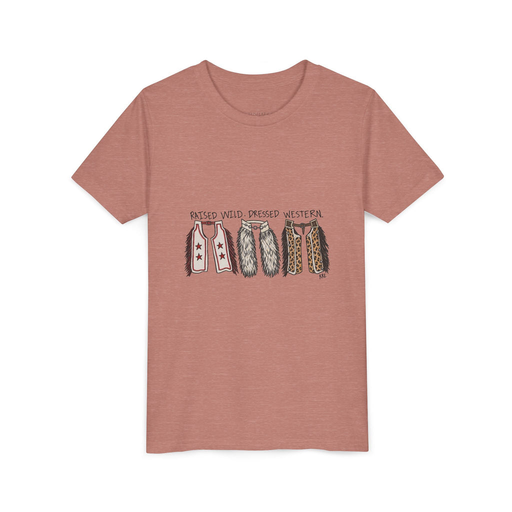 Raised wild-dressed western Youth Short Sleeve Tee