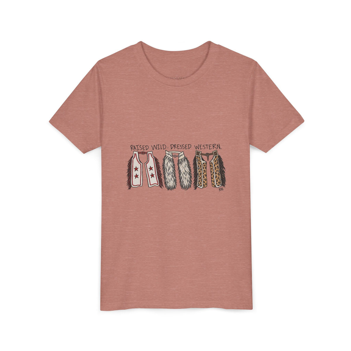 Raised wild-dressed western Youth Short Sleeve Tee